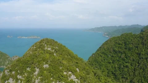 Tropical islands in the ocean Stock Footage 255626526