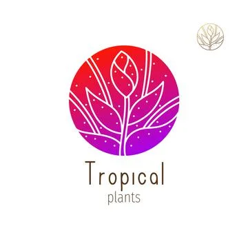 Tropical jungle logo Stock Illustration