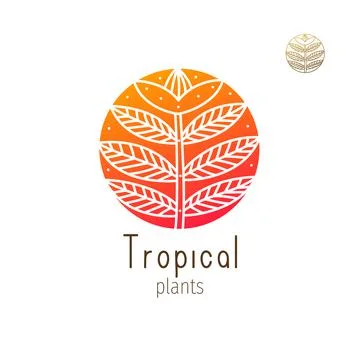 Tropical jungle logo Stock Illustration