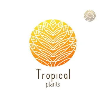 Tropical jungle logo Illustrazione stock