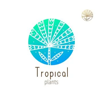 Tropical jungle logo Stock Illustration