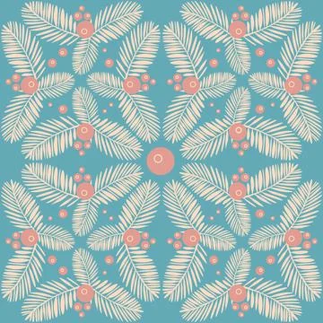 Tropical jungle seamless pattern palm leaf, green blue orange color Illustrazione stock