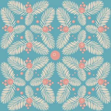 Tropical jungle seamless pattern palm leaf, green blue orange color Illustrazione stock
