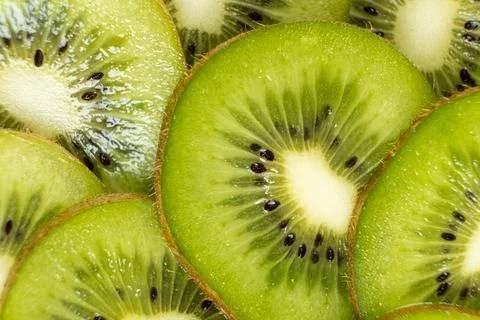 Tropical Kiwi Slice Pattern. A Burst of Green Freshness Foto stock