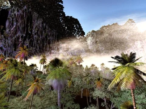 Tropical landscape Illustrazione stock
