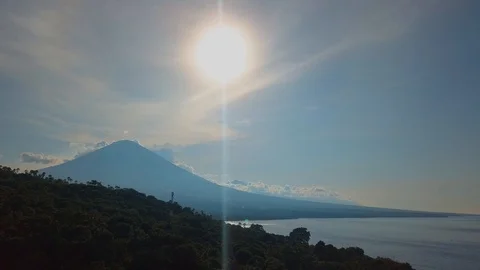 Tropical landscape with mountains on background Video stock 94153904