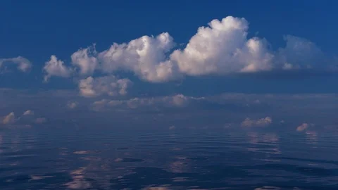 Tropical landscape sea on a background of clouds Stock Footage 125400925