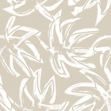 Tropical Leaf Brush Strokes Seamless Pattern Design - Illustrazione stock