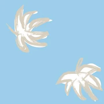 Tropical Leaf Brush Strokes Seamless Pattern Design - Stockillustratie