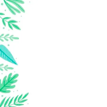 Tropical leaf frame for text decoration. Vector illustration. 스톡 일러스트