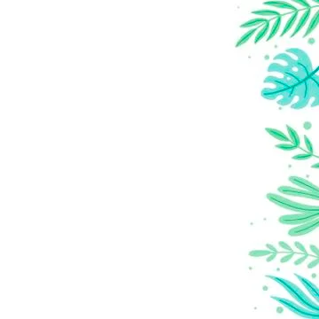 Tropical leaf frame for text decoration. Vector illustration. 스톡 일러스트