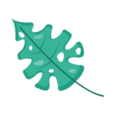 Tropical leaf palm Stock Illustration
