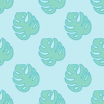 Tropical leaf pattern 스톡 일러스트