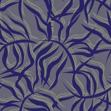 Tropical Leaf Seamless Pattern Design Stock Illustration