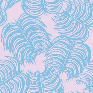 Tropical Leaf Seamless Pattern Design Stock Illustration