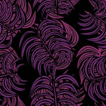Tropical Leaf Seamless Pattern Design イラスト素材