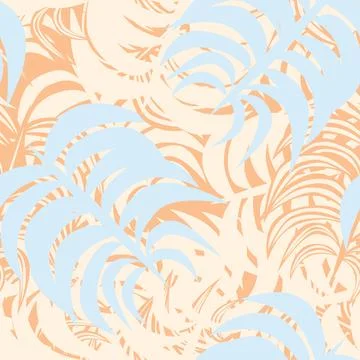 Tropical Leaf Seamless Pattern Design 스톡 일러스트