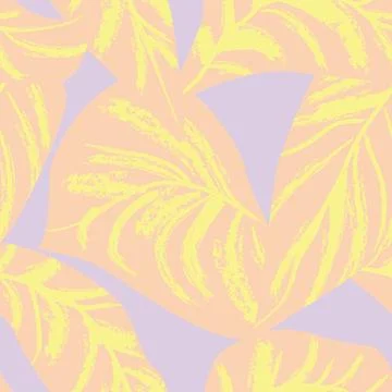 Tropical Leaf Seamless Pattern Design Stock Illustration