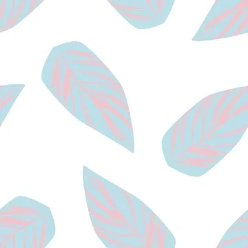 Tropical Leaf Seamless Pattern Design Stock Illustration