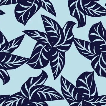 Tropical Leaf Seamless Pattern Design イラスト素材