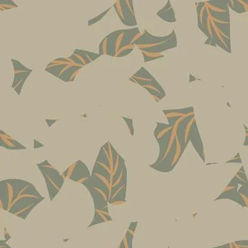 Tropical Leaf Seamless Pattern Design Stock Illustration