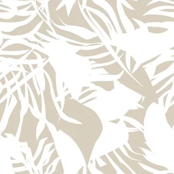 Tropical Leaf Seamless Pattern Design Illustrazione stock