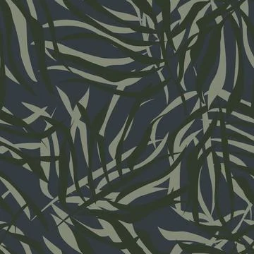 Tropical Leaf Seamless Pattern Design Stock Illustration