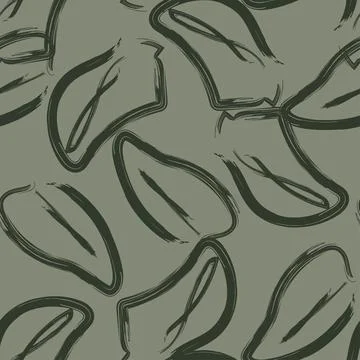 Tropical Leaf Seamless Pattern Design Stock Illustration