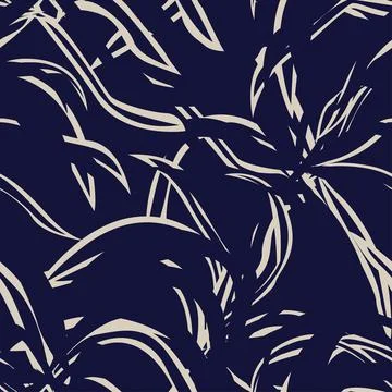 Tropical Leaf Seamless Pattern Design Stock Illustration