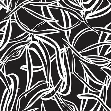 Tropical Leaf Seamless Pattern Design Stock Illustration