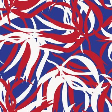 Tropical Leaf Seamless Pattern Design Stock Illustration