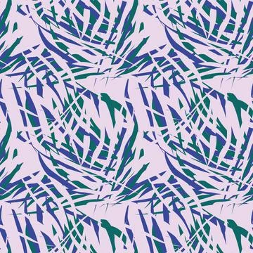 Tropical Leaf Seamless Pattern Design Stock Illustration