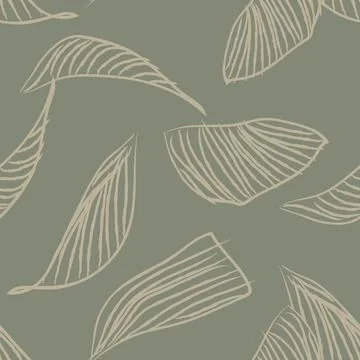 Tropical Leaf Seamless Pattern Design Stock Illustration