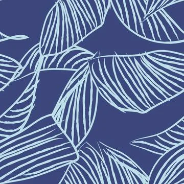 Tropical Leaf Seamless Pattern Design Illustrazione stock