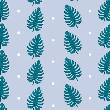 Tropical leafs icon pattern Stock Illustration