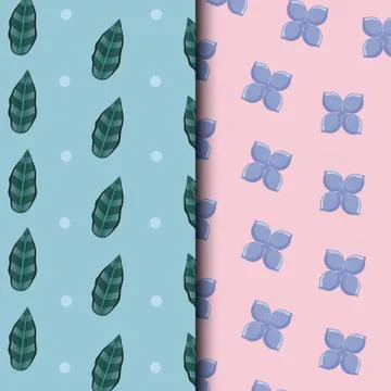 Tropical leafs icon patterns Stock Illustration