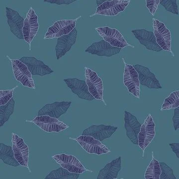 Tropical leafs pattern .Botanical Vector illustration. Tropical plants. Modern Stock Illustration