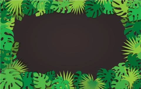 Tropical leafs template background vector illustration EPS10 Stock Illustration
