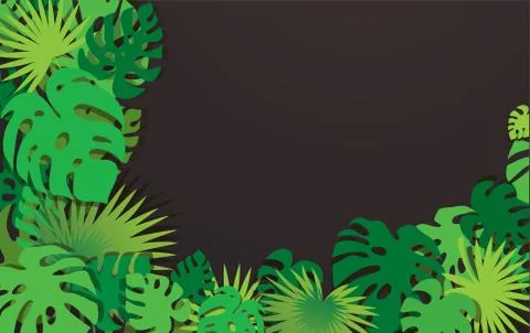 Tropical leafs template background vector illustration EPS10 Stock Illustration