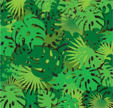 Tropical leafs template background vector Stock Illustration