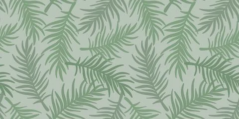 Tropical leafy seamless pattern vector graphics Stock Illustration