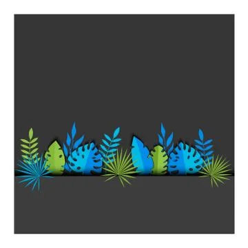 Tropical leaves background Illustrazione stock