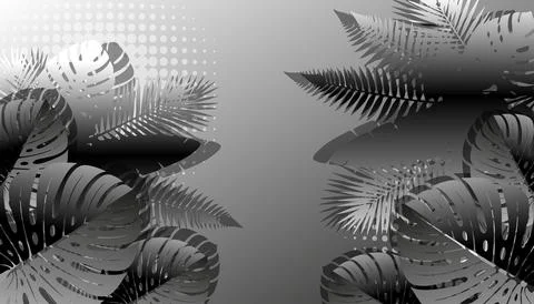 Tropical leaves background Stock Illustration