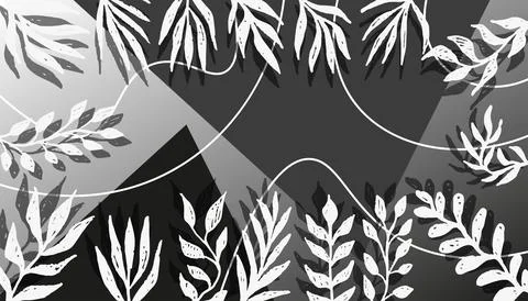 Tropical leaves background Stock Illustration