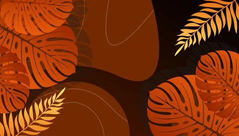 Tropical leaves background Stockillustratie