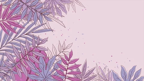 Tropical leaves background on a seamless loop Stock Footage 240328867