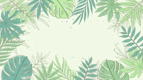 Tropical leaves background with text space on a seamless loop Stock Footage 240232306