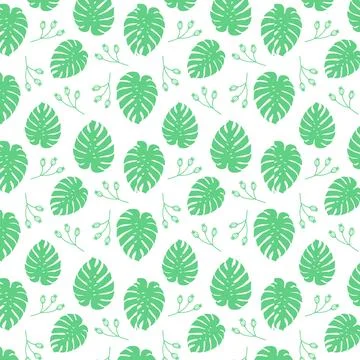 Tropical Leaves Pattern Design Stock Illustration