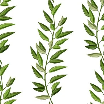 Tropical leaves pattern. Green leaf monstera seamless. Artistic collage for f Stock Illustration