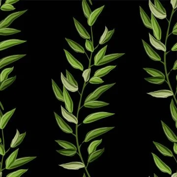 Tropical leaves pattern. Green leaf monstera seamless. Artistic collage for f Stock Illustration